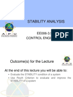 Stability Analysis: EE006-3.5-2 Control Engineering