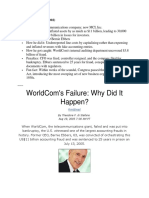 Worldcom'S Failure: Why Did It Happen?