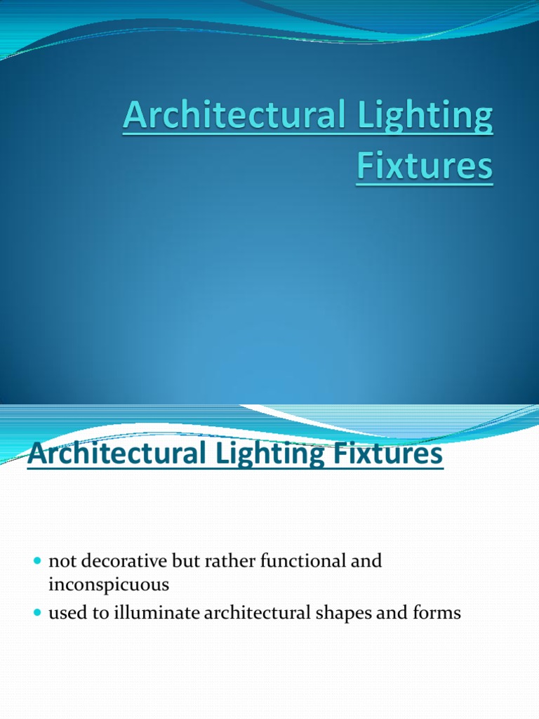 Architectural Lighting Fixtures Pdf Lighting Fluorescent Lamp