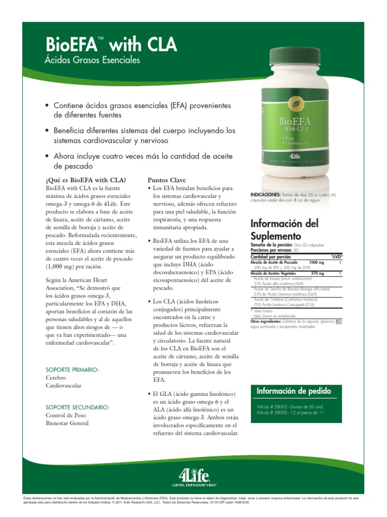 BioEFA PDF | PDF | Ácido Graso Omega 3 | Comida y bebida
