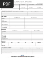 California Rental Application Form PDF