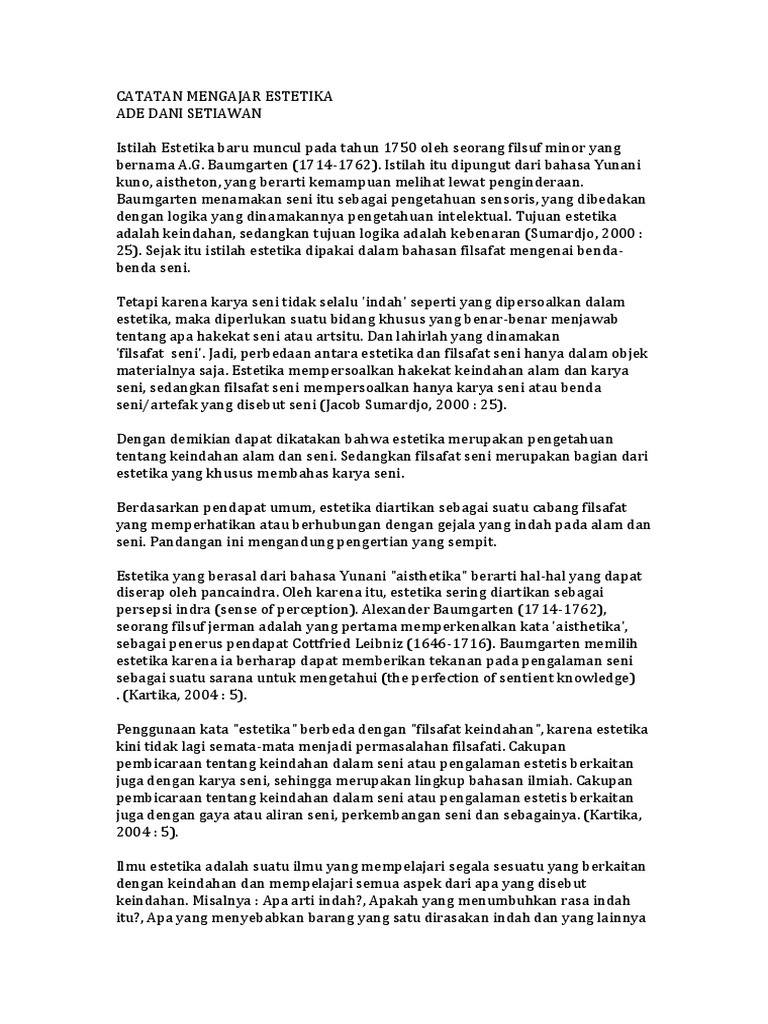 159064 Estetika 1750docx 159064 Estetika 1750docx