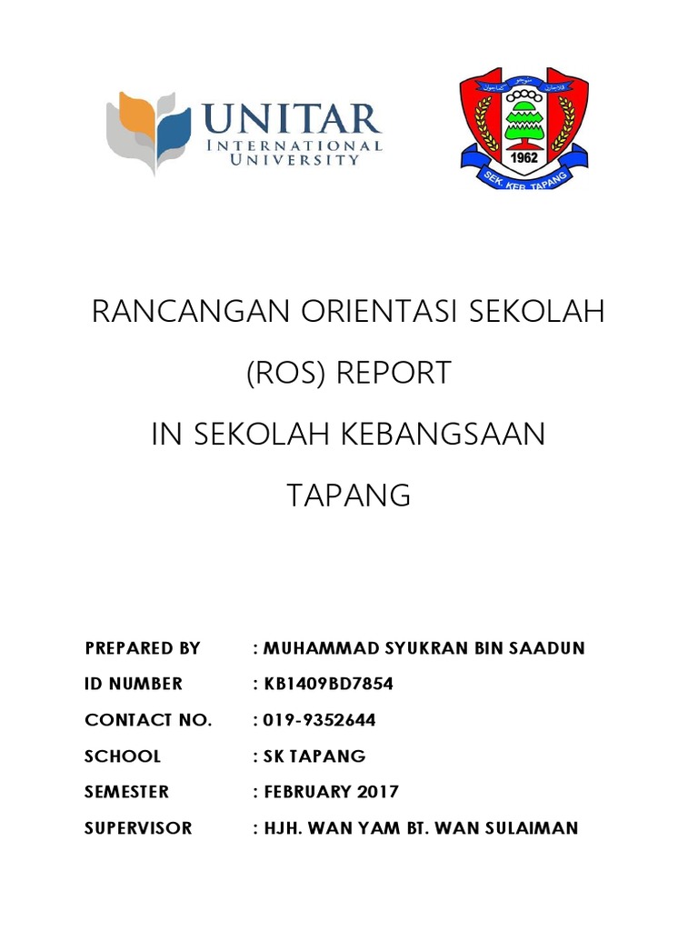 ROS Report for SK Tapang School | PDF