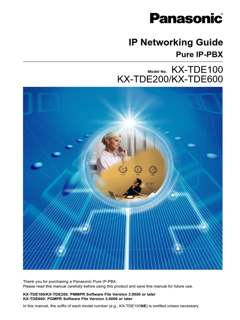 KXTDE100 KXTDE200/KXTDE600 IP Networking Guide PDF Voice Over