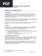 Internal Policy Risk Management Plan