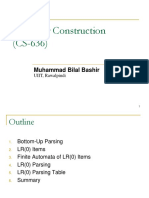 Compiler Construction (CS-636) : Muhammad Bilal Bashir