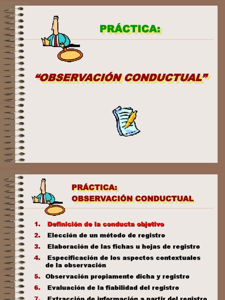 “observación Conductual” Práctica