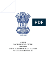 Aippm Background Guide Agenda Babri Mazjid or Ram Mandir An Undecided Issue?