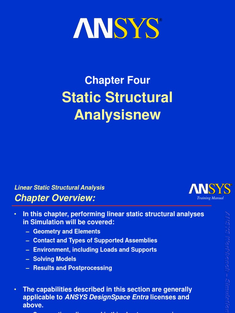 ANSYS Static Structural Analysis Guide | PDF | Structural Analysis ...