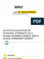 Flexural Strength Comparison of GCP and GIC