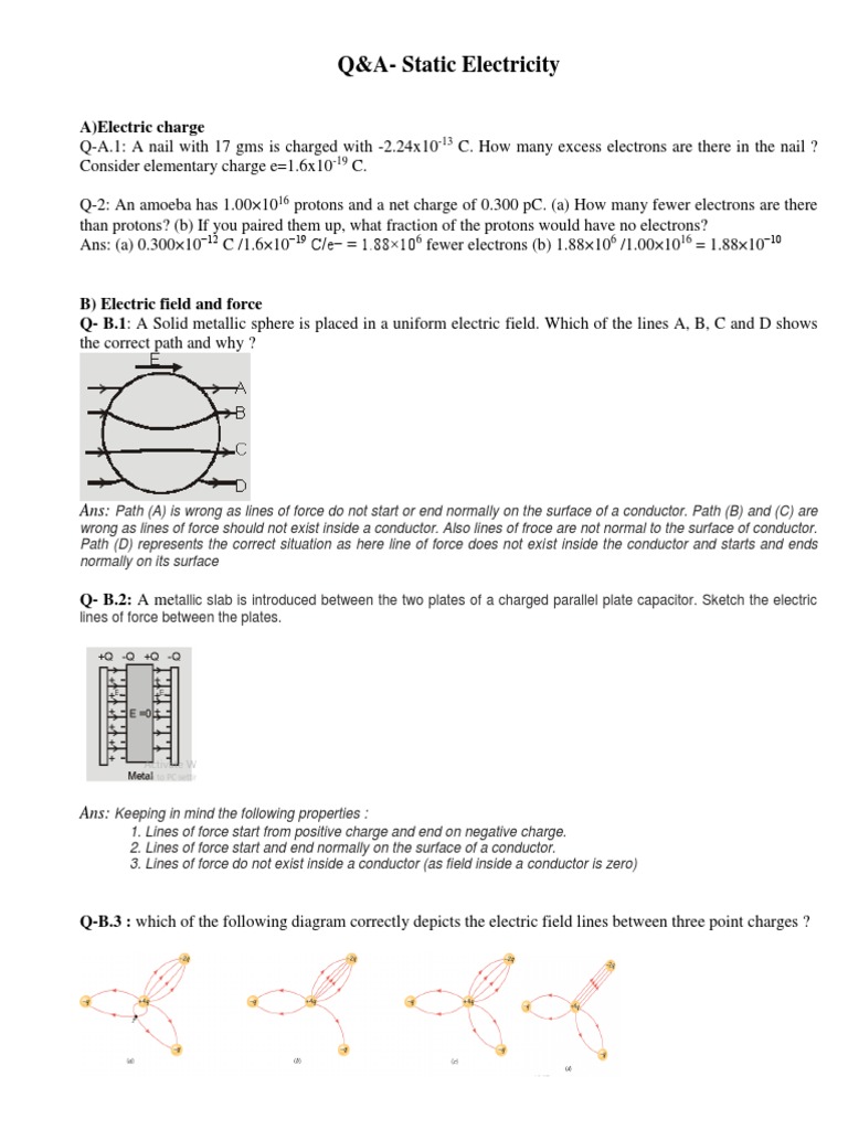 Understanding Static Electricity Concepts | PDF | Electric Charge ...