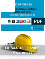 Introduction to OHSAS 18000 (2007)