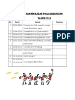 Takwim Kelab Bola Keranjang