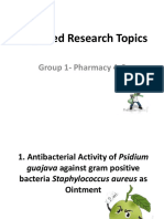 Proposed Research Topics - G1