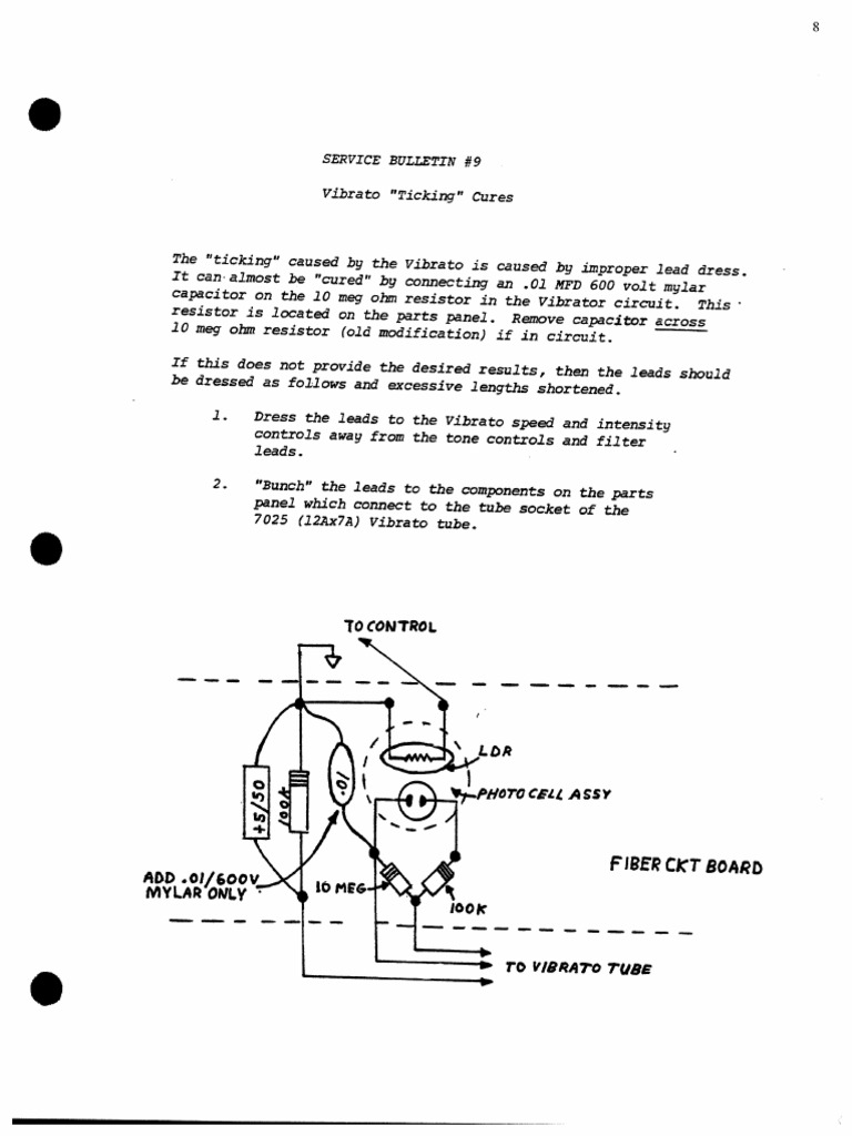 Fender Tech Notes Vibrato Ticking Fix PDF