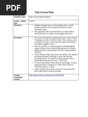 unit lesson plan