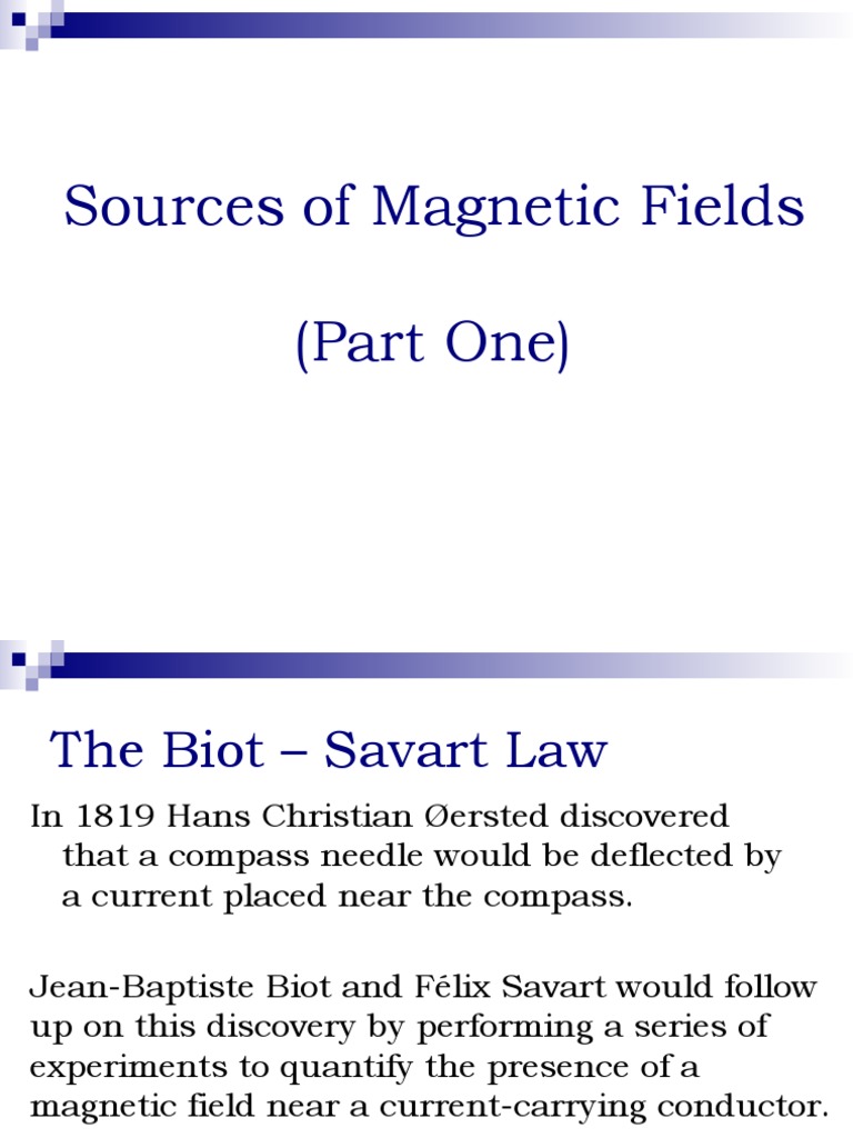 Sources of Magnetic Fields Explained | PDF | Nature | Magnetic Field