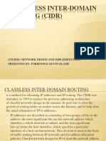 Classless Inter-domain Routing (Cidr) Ppt