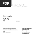 Relatório CNPq Associativismo civil, participação e democracia