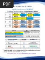 Programacao Do Curso - De Junho a Agosto