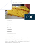 Bolo de Laranja Com Cobertura de Curd