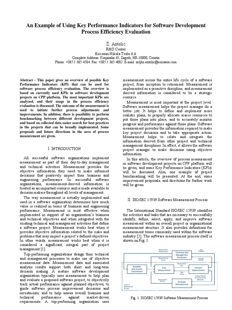 Using Key Performance Indicators For Software Development | PDF | Business
