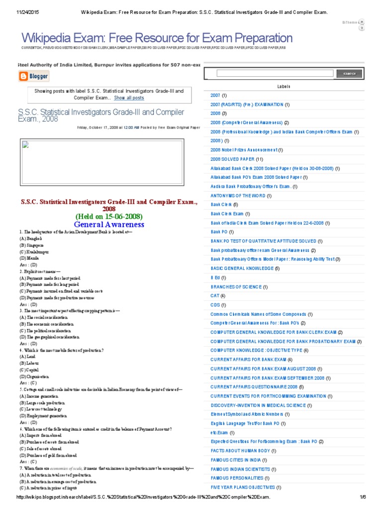 Wikipedia Exam - Free Resource For Exam Preparation | PDF | Credit ...