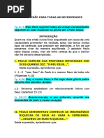 A Provisão Para Todas as Necessidades
