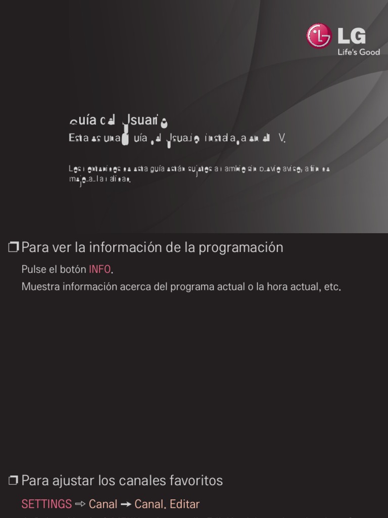 Guia Usuario TV LG | PDF | Color | USB