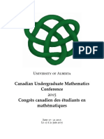 Canadian Undergraduate Mathematics Conference Congr'es Canadien Des Etudiants en Math Ematiques