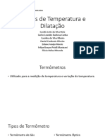 Escalas de Temperatura e Dilatação Completo