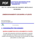 Dimensionamento de Barras a Flexao