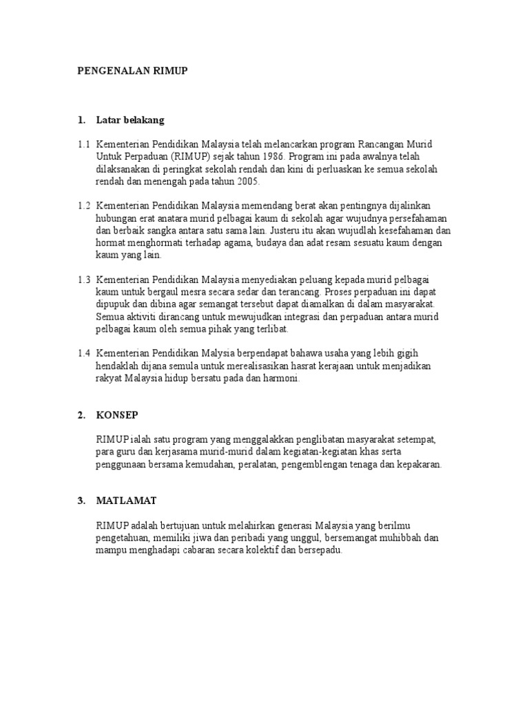 Pengenalan Rimup | PDF