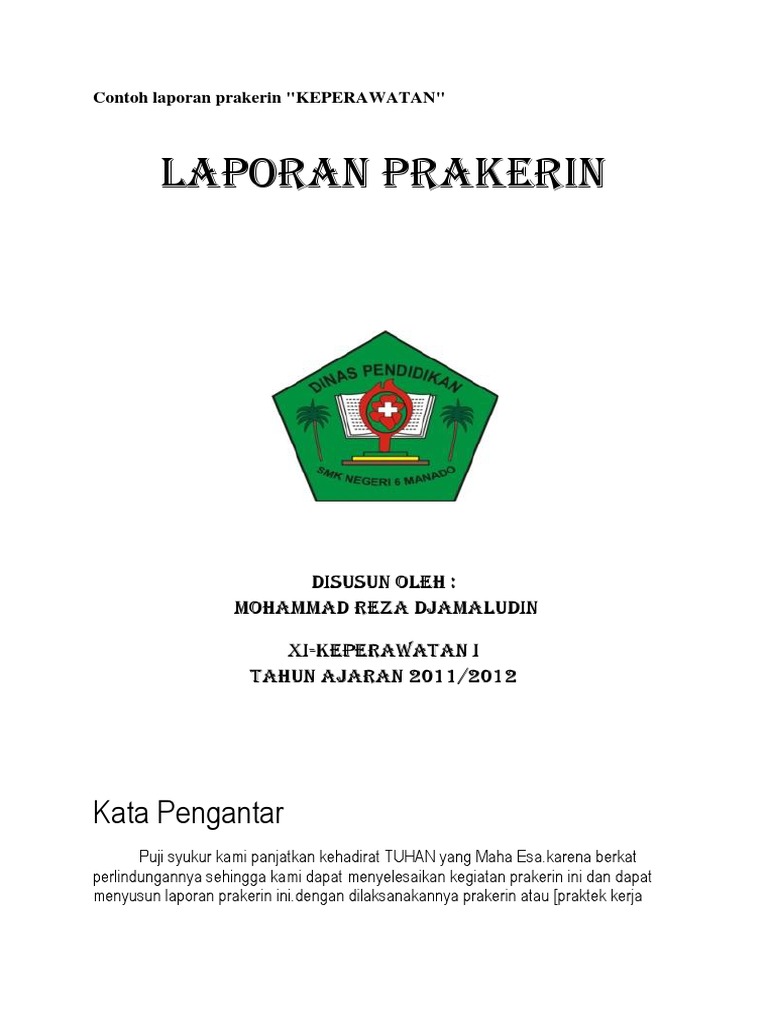 Contoh Laporan Prakerin Keperawatan