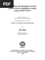 Download Modeling and Simulation of Ethyl Acetate Reactive Distillation Column Using ASPEN PLUS by annursi5 SN35277656 doc pdf