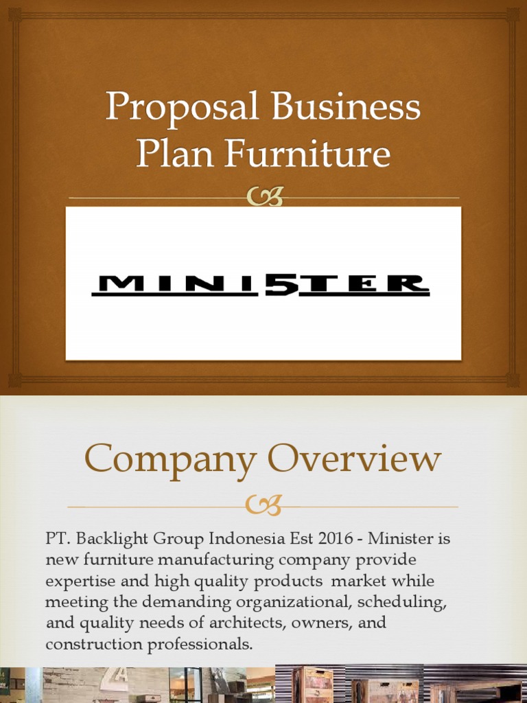 Proposal Business Plan Furniture PDF Furniture Exports