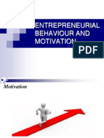 Entrepreneurial Behaviour and Motivation