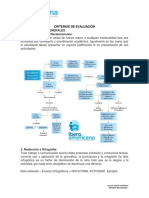 Criterios de Evaluación Procesos Pedagógicos V - II 2016