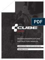 Cube KID 120 Cubie 120 Balance Bike User Manual Instruction Manual English Deutsch 2012