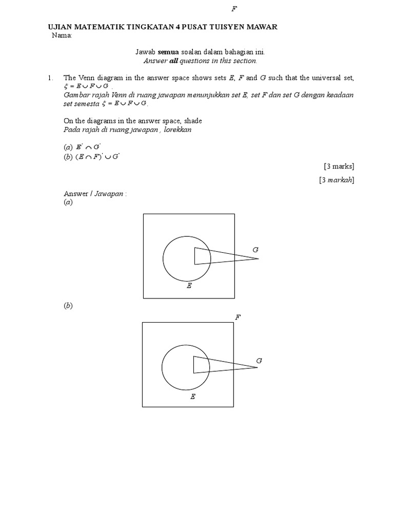 Ujian Matematik Tingkatan 4 Pdf