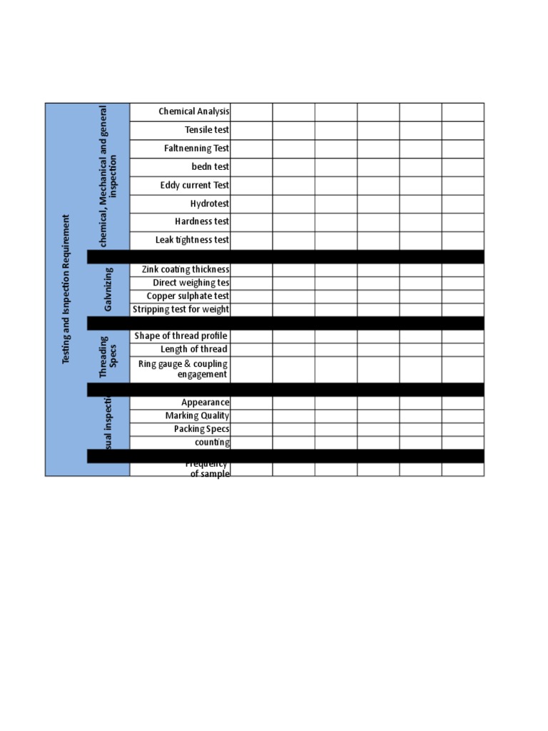 Inspection Check List | PDF