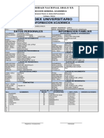 Kardex Universitario: Informacion Academica