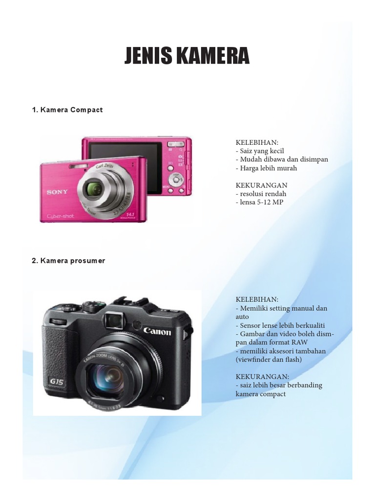 Jenis-Jenis Kamera dan Fungsinya | PDF