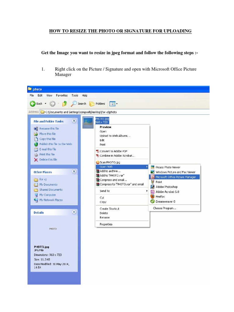 How To Resize Photo or Signature PDF | PDF | Career & Growth | Business
