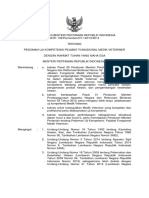 Permentan No.132-2014 Uji Kompetensi Medik Veteriner