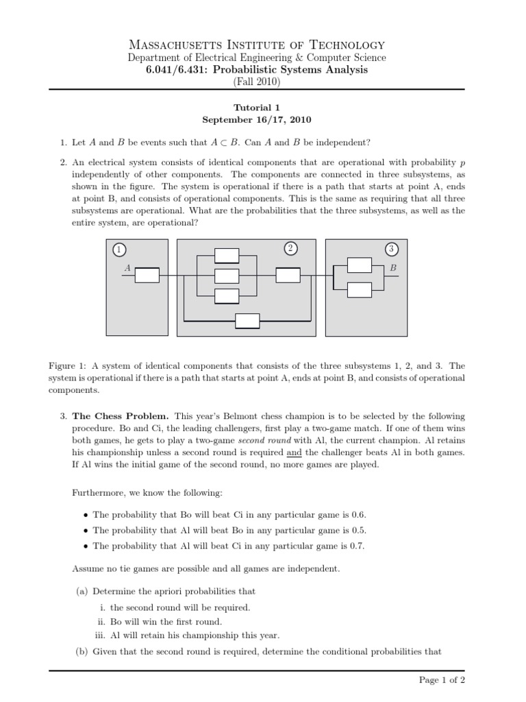 MIT Probabilistic Systems Tutorial | PDF | Massachusetts Institute Of ...