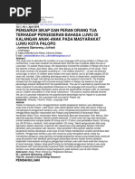 Download pengaruh sikap by Eklez Vivi Pioh SN352810521 doc pdf