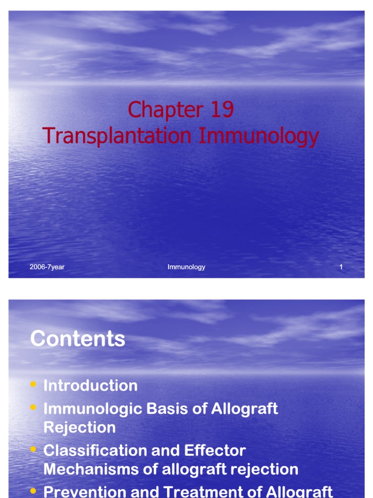 Chapter19 Transplantation Immunology PDF Transplant Rejection