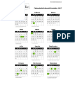 Calendario Laboral Córdoba