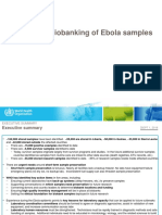 Biobanking of Ebola Samples: October 1, 2016